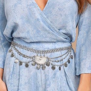 SILVER COIN BELT